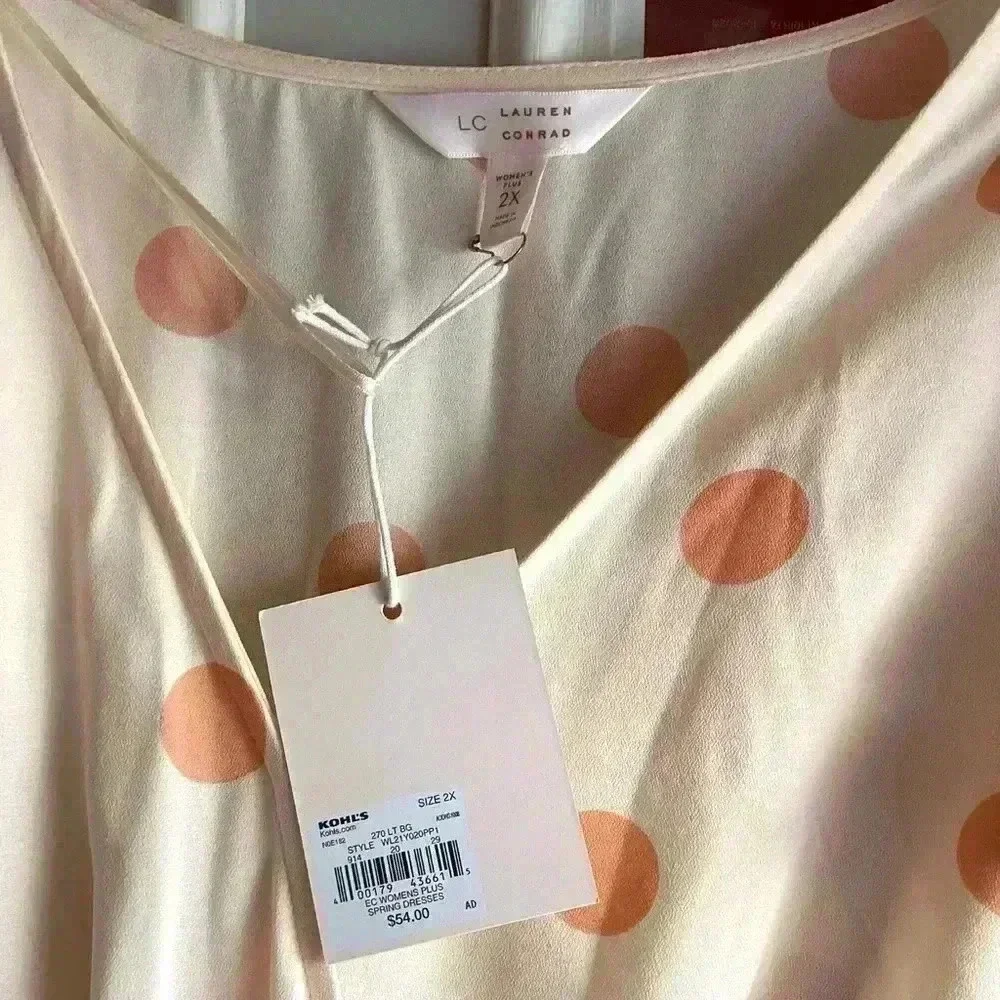 NWT Women's LC Lauren Conrad Flutter Sleeve Midi Dress SIZE 2X